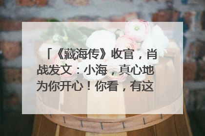 《藏海传》收官，肖战发文：小海，真心地为你开心！你看，有这么多人懂你！