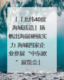 「北纬40度 海城质造」扬帆出海展硬核实力 海城四家企业参展“中东欧”展览会
