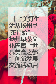 “美好生活从扬州早茶开始”，扬州早茶文化周暨“世界美食之都”创新发展交流活动启幕