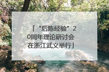 “后陈经验”20周年理论研讨会在浙江武义举行
