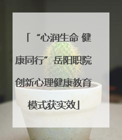 “心润生命 健康同行”岳阳职院创新心理健康教育模式获实效