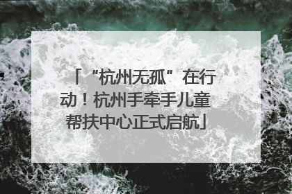 “杭州无孤”在行动！杭州手牵手儿童帮扶中心正式启航