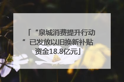 “泉城消费提升行动”已发放以旧换新补贴资金18.8亿元