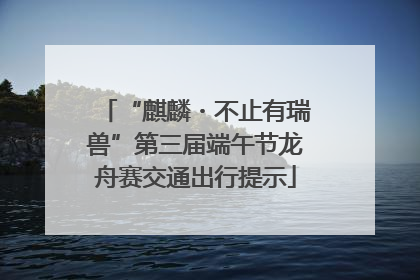 “麒麟・不止有瑞兽”第三届端午节龙舟赛交通出行提示