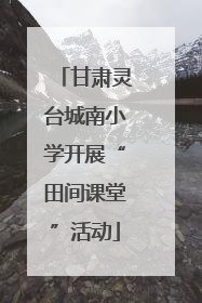 甘肃灵台城南小学开展“田间课堂”活动
