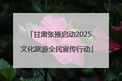 甘肃张掖启动2025文化旅游全民宣传行动