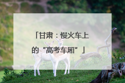 甘肃：慢火车上的“高考车厢”