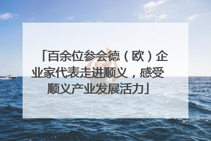 百余位参会德（欧）企业家代表走进顺义，感受顺义产业发展活力