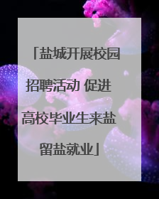 盐城开展校园招聘活动 促进高校毕业生来盐留盐就业