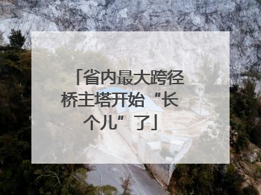 省内最大跨径桥主塔开始“长个儿”了