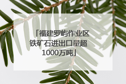 福建罗屿作业区铁矿石进出口量超1000万吨