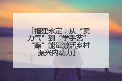 福建永定：从“卖力气”到“学手艺”“赈”能量激活乡村振兴内动力