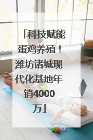 科技赋能蛋鸡养殖！潍坊诸城现代化基地年销4000万