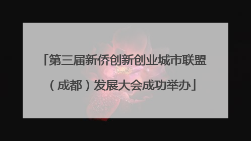 第三届新侨创新创业城市联盟（成都）发展大会成功举办