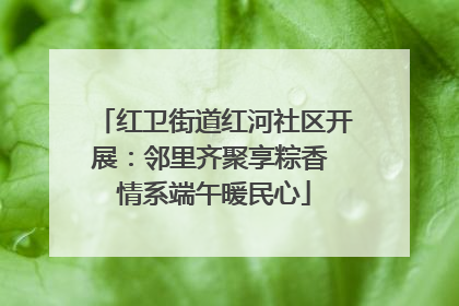 红卫街道红河社区开展：邻里齐聚享粽香 情系端午暖民心