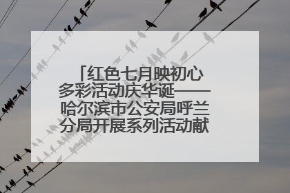 红色七月映初心 多彩活动庆华诞——哈尔滨市公安局呼兰分局开展系列活动献礼党的生日