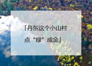 丹东这个小山村点“绿”成金