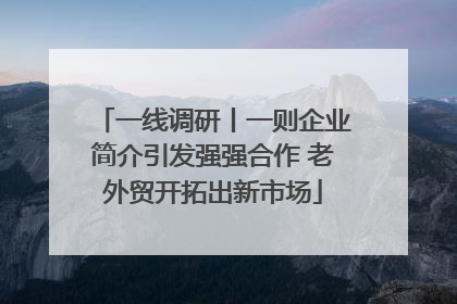 一线调研丨一则企业简介引发强强合作 老外贸开拓出新市场
