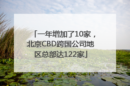 一年增加了10家，北京CBD跨国公司地区总部达122家