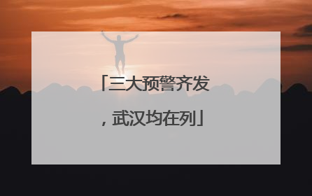 三大预警齐发，武汉均在列