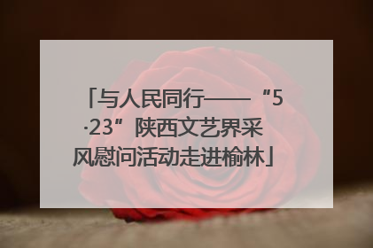 与人民同行——“5·23”陕西文艺界采风慰问活动走进榆林