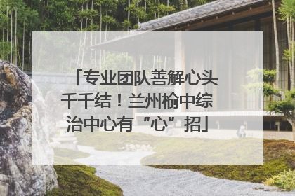 专业团队善解心头千千结！兰州榆中综治中心有“心”招