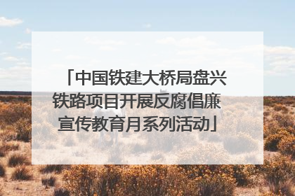 中国铁建大桥局盘兴铁路项目开展反腐倡廉宣传教育月系列活动