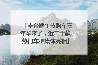 丰台端午节购车嘉年华来了，近二十款热门车型集体亮相