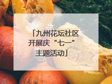 九州花坛社区开展庆“七一”主题活动