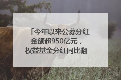 今年以来公募分红金额超950亿元，权益基金分红同比翻倍｜招财猫
