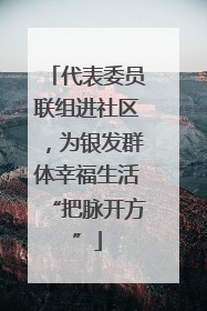 代表委员联组进社区，为银发群体幸福生活“把脉开方”