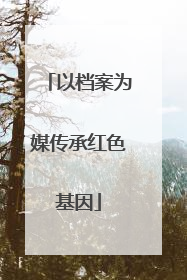 以档案为媒传承红色基因