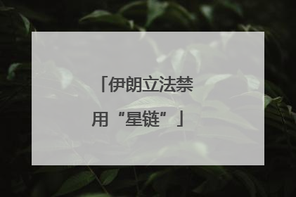 伊朗立法禁用“星链”