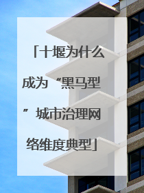 十堰为什么成为“黑马型”城市治理网络维度典型