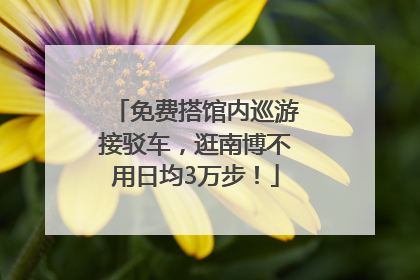免费搭馆内巡游接驳车，逛南博不用日均3万步！