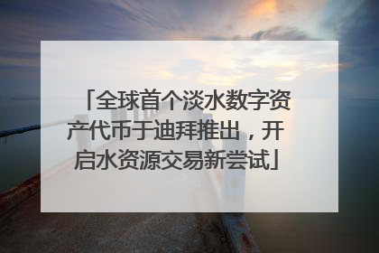 全球首个淡水数字资产代币于迪拜推出，开启水资源交易新尝试