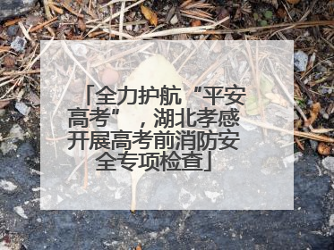 全力护航“平安高考”，湖北孝感开展高考前消防安全专项检查
