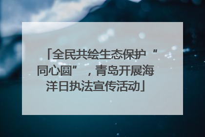 全民共绘生态保护“同心圆”，青岛开展海洋日执法宣传活动