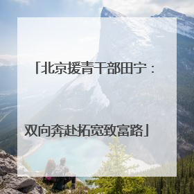 北京援青干部田宁：双向奔赴拓宽致富路