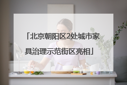 北京朝阳区2处城市家具治理示范街区亮相