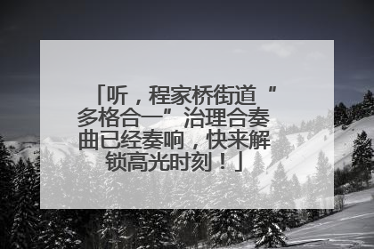 听，程家桥街道“多格合一”治理合奏曲已经奏响，快来解锁高光时刻！