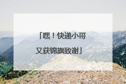 嘿！快递小哥又获锦旗致谢