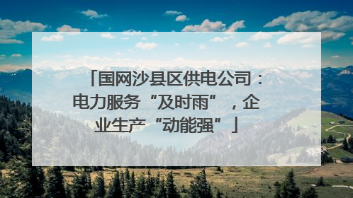 国网沙县区供电公司：电力服务“及时雨”，企业生产“动能强”