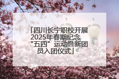 四川长宁职校开展2025年春期纪念“五四”运动暨新团员入团仪式