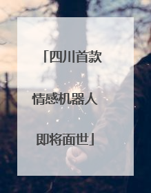 四川首款情感机器人即将面世