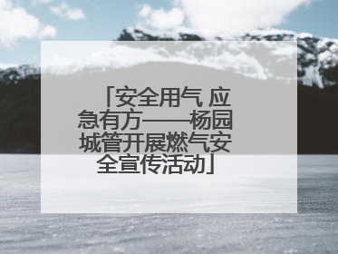 安全用气 应急有方——杨园城管开展燃气安全宣传活动