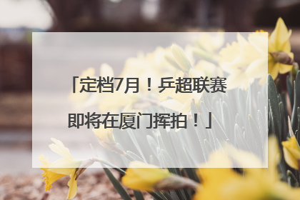 定档7月！乒超联赛即将在厦门挥拍！