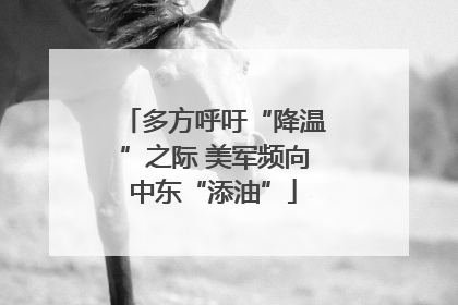 多方呼吁“降温”之际 美军频向中东“添油”