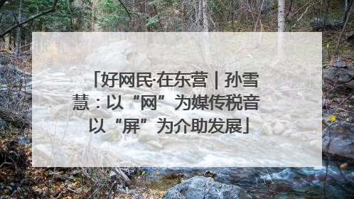 好网民·在东营｜孙雪慧：以“网”为媒传税音 以“屏”为介助发展