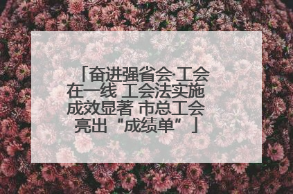 奋进强省会·工会在一线 工会法实施成效显著 市总工会亮出“成绩单”